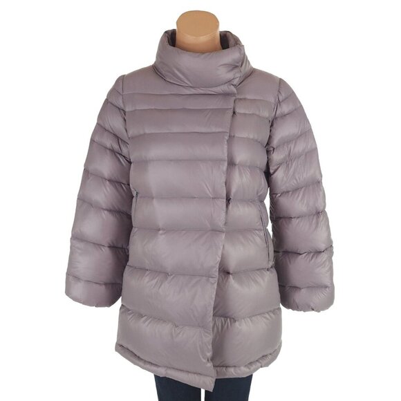 ACCUA by PSR White Goose Down Quilted Jacket Size 38 US 2 XS Womens Gray $475 - Picture 1 of 14